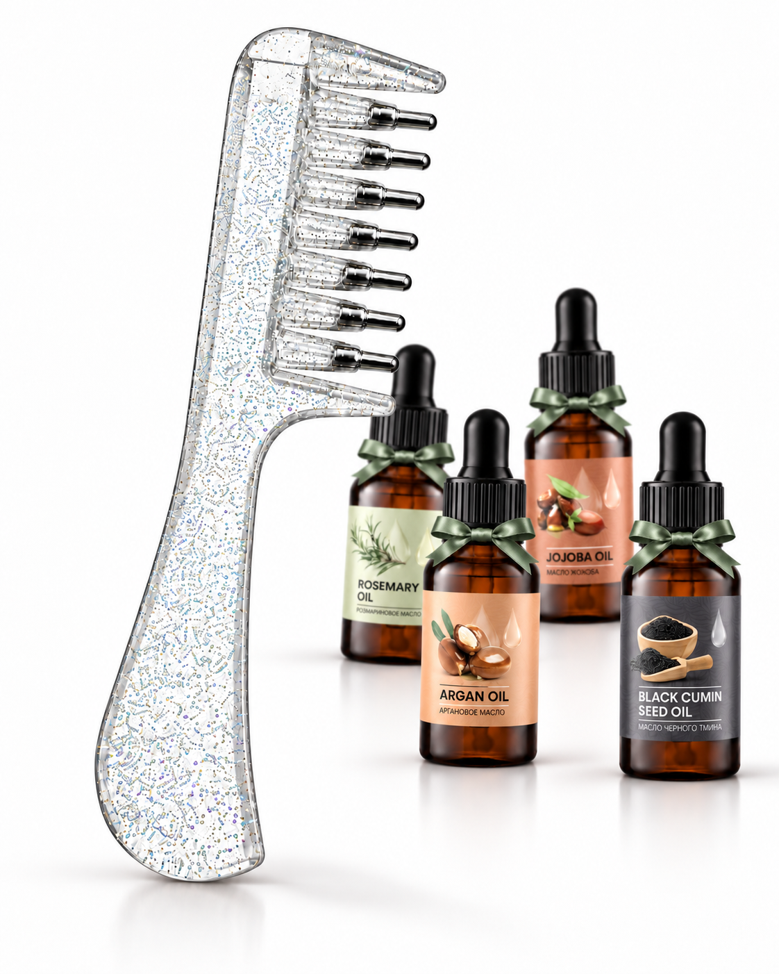 Serum Aplikatörlü Saç Tarağı – Bakım Yağı Hediyeli