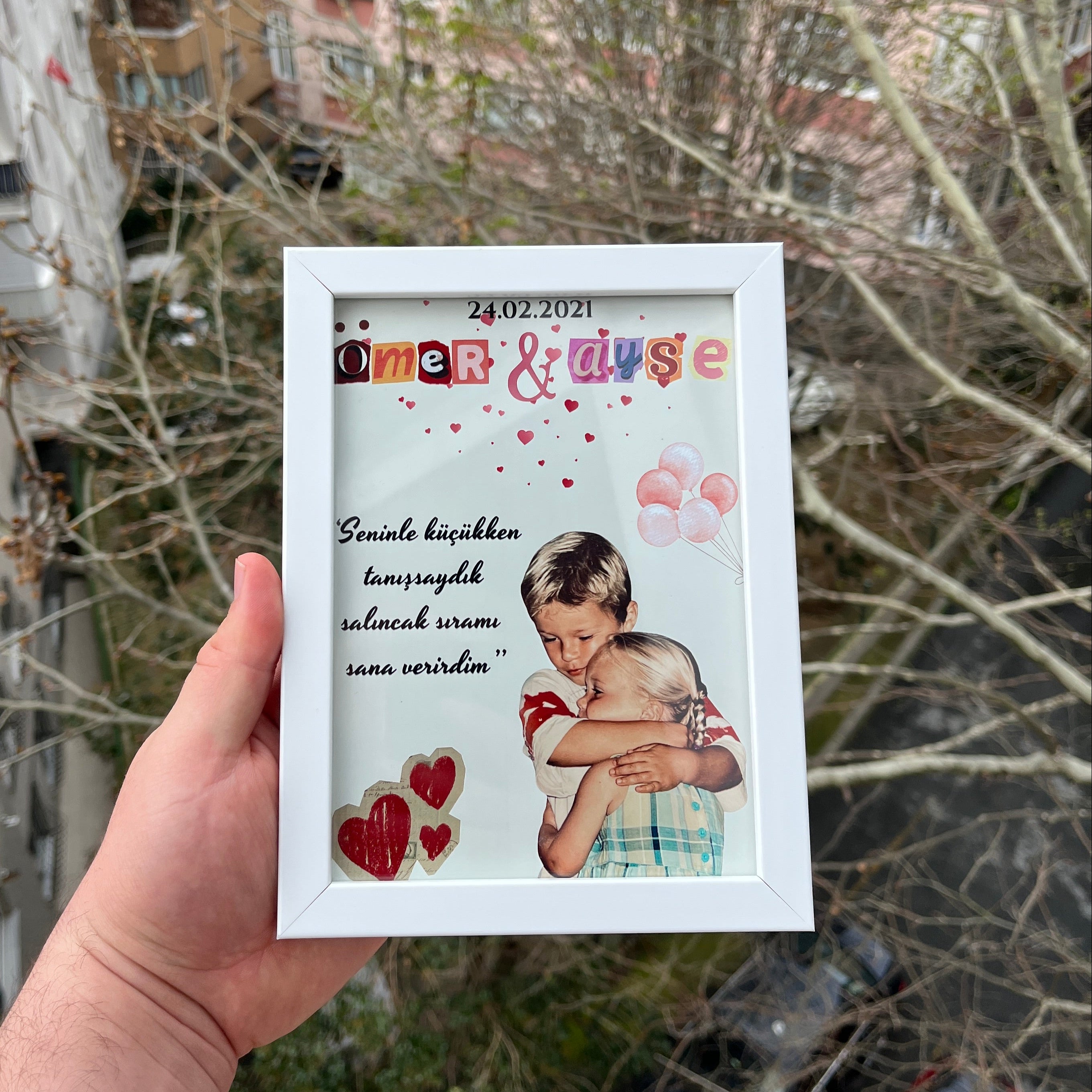 Kişiye Özel Sevgili Çerçevesi